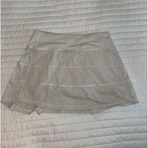 lululemon Pace Rival Mid Rise skirt in white